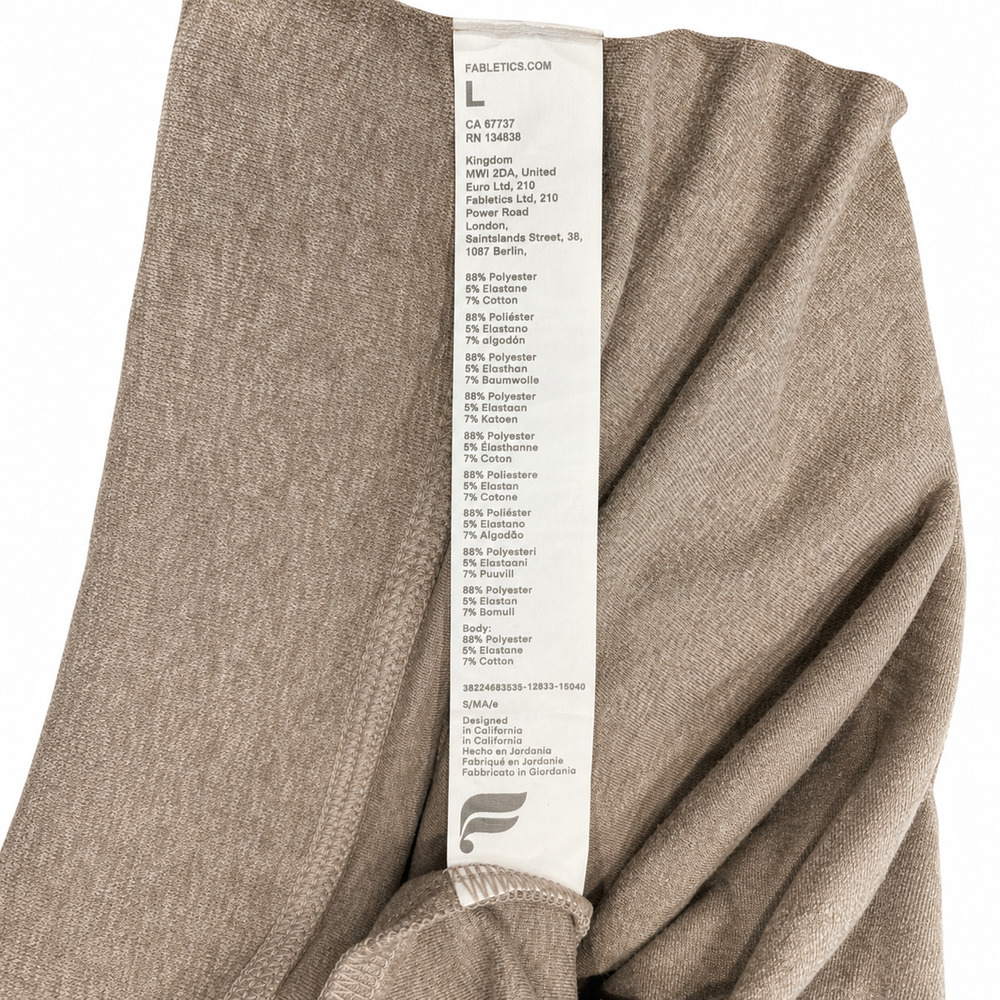 Fabletics Men’s Large Taupe Heather Lightweight Pullover Hoodie Long Sleeve - Picture 2 of 4